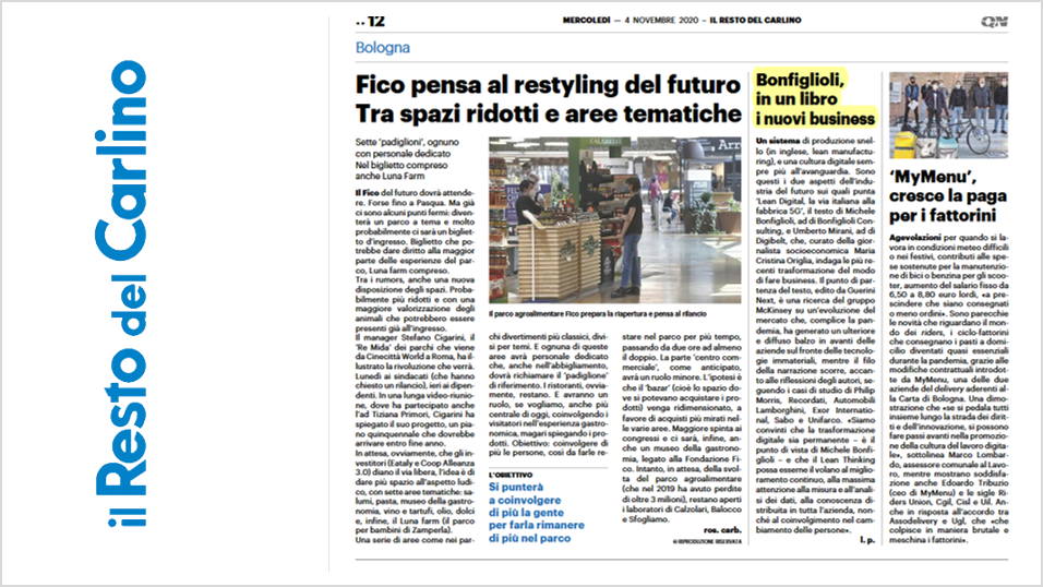 The Resto del Carlino | Bonfiglioli, in a book the new business