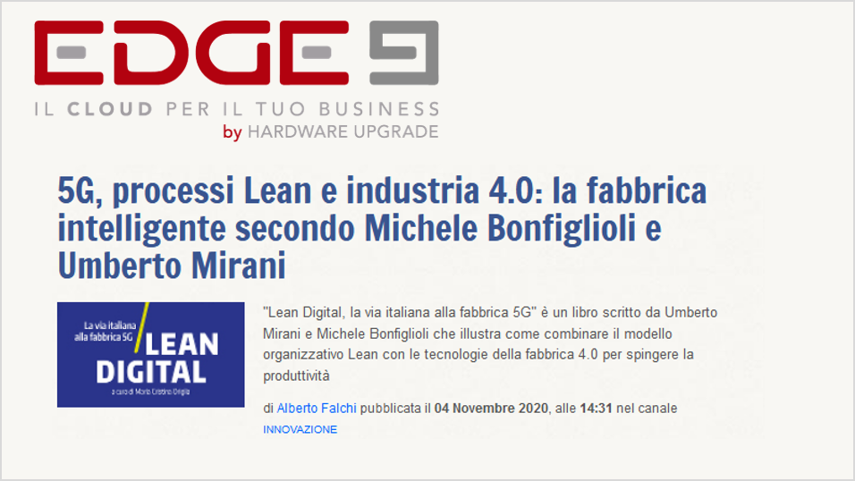EDGE 9 | 5G, Lean processes and Industry 4.0: the smart factory according to Michele Bonfiglioli and Umberto Mirani