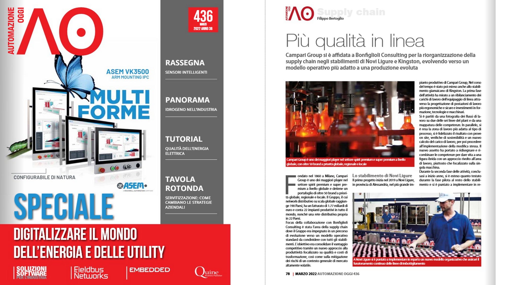 Automazione Oggi | Campari Group si è affidata a Bonfiglioli Consulting per la riorganizzazione della supply chain negli stabilimenti di Novi Ligure e Kingston