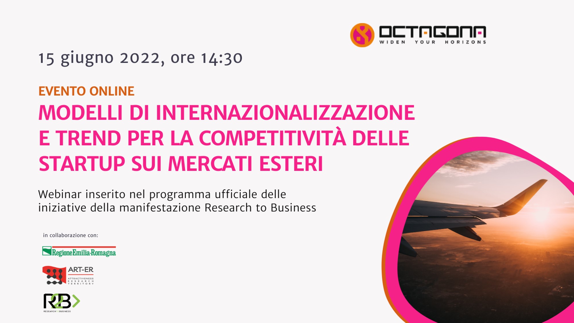 Webinar inserito nel programma ufficiale della manifestazione Research to Business