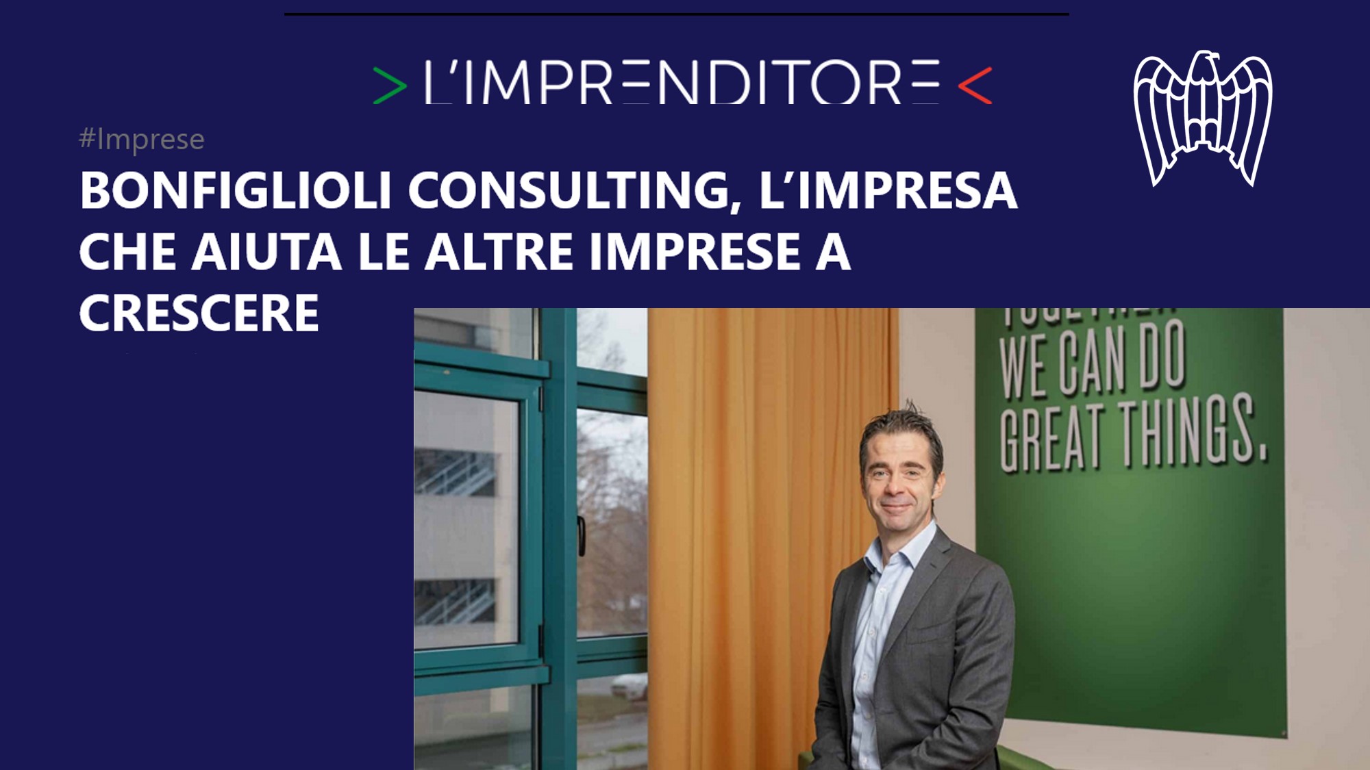 L’IMPRENDITORE | Bonfiglioli Consulting l’impresa che aiuta le altre imprese a crescere