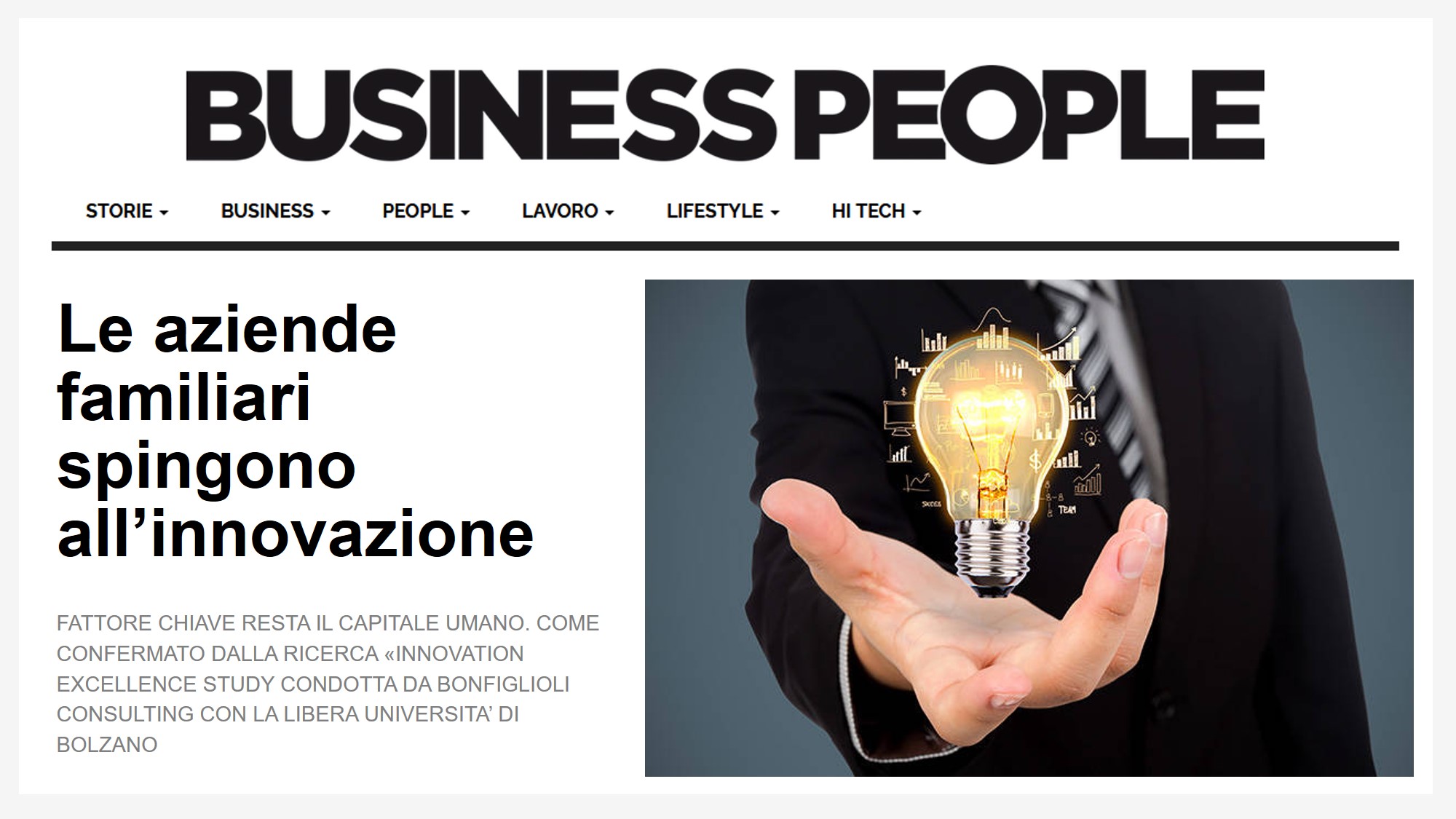 Business People | Le aziende familiari spingono all’innovazione
