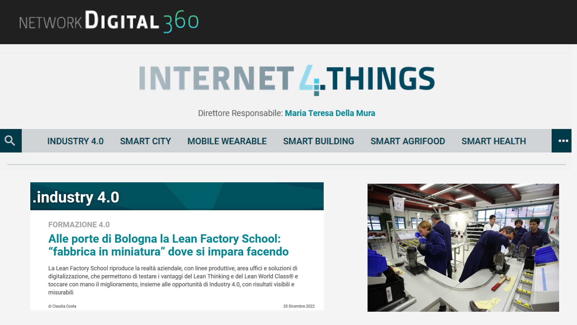 Internet 4 Things | On the outskirts of Bologna, Lean Factory School: 'miniature factory' where you learn by doing