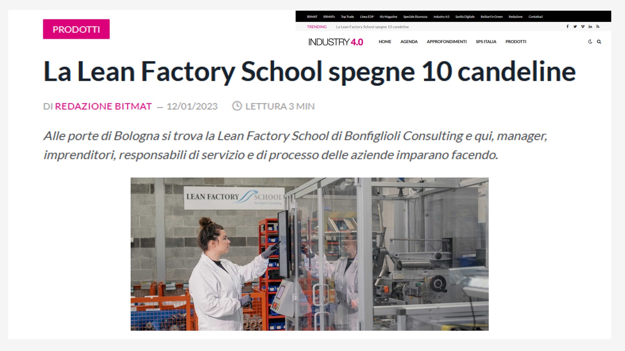 INDUSTRY ITS MAGAZINE.IT | Lean Factory School blows out 10 candles