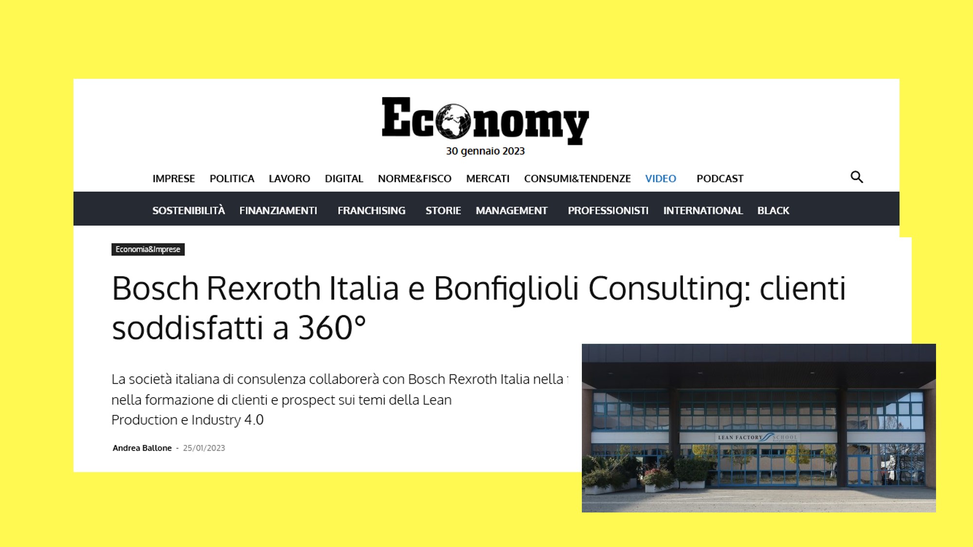 ECONOMY | Bosch Rexroth Italy and Bonfiglioli Consulting: satisfied customers across the board
