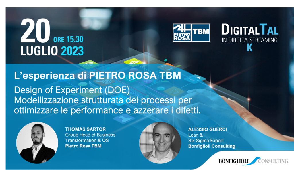 Design of Experiment: the experience of Pietro Rosa TBM